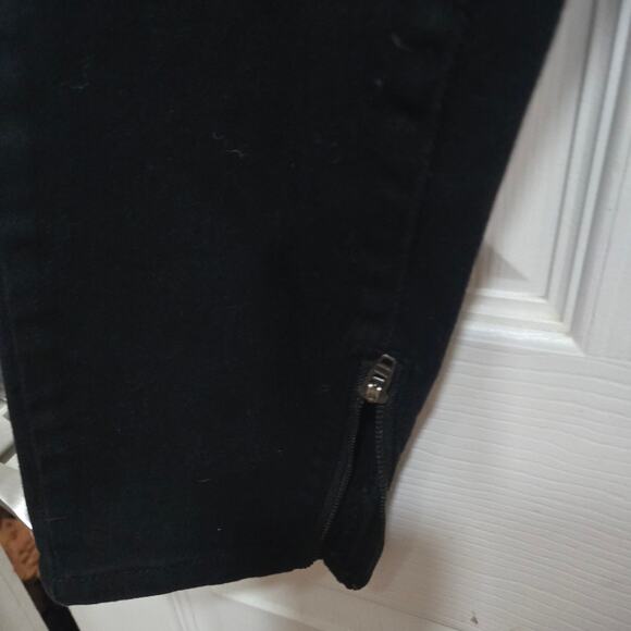 One Teaspoon Freebird II Jeans 28 Black Zip Hem Distressed Flawed - Picture 8 of 8